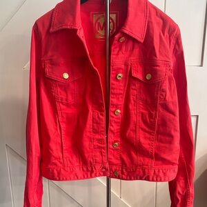 Michael Kors Vibrant Coral Jean Jacket